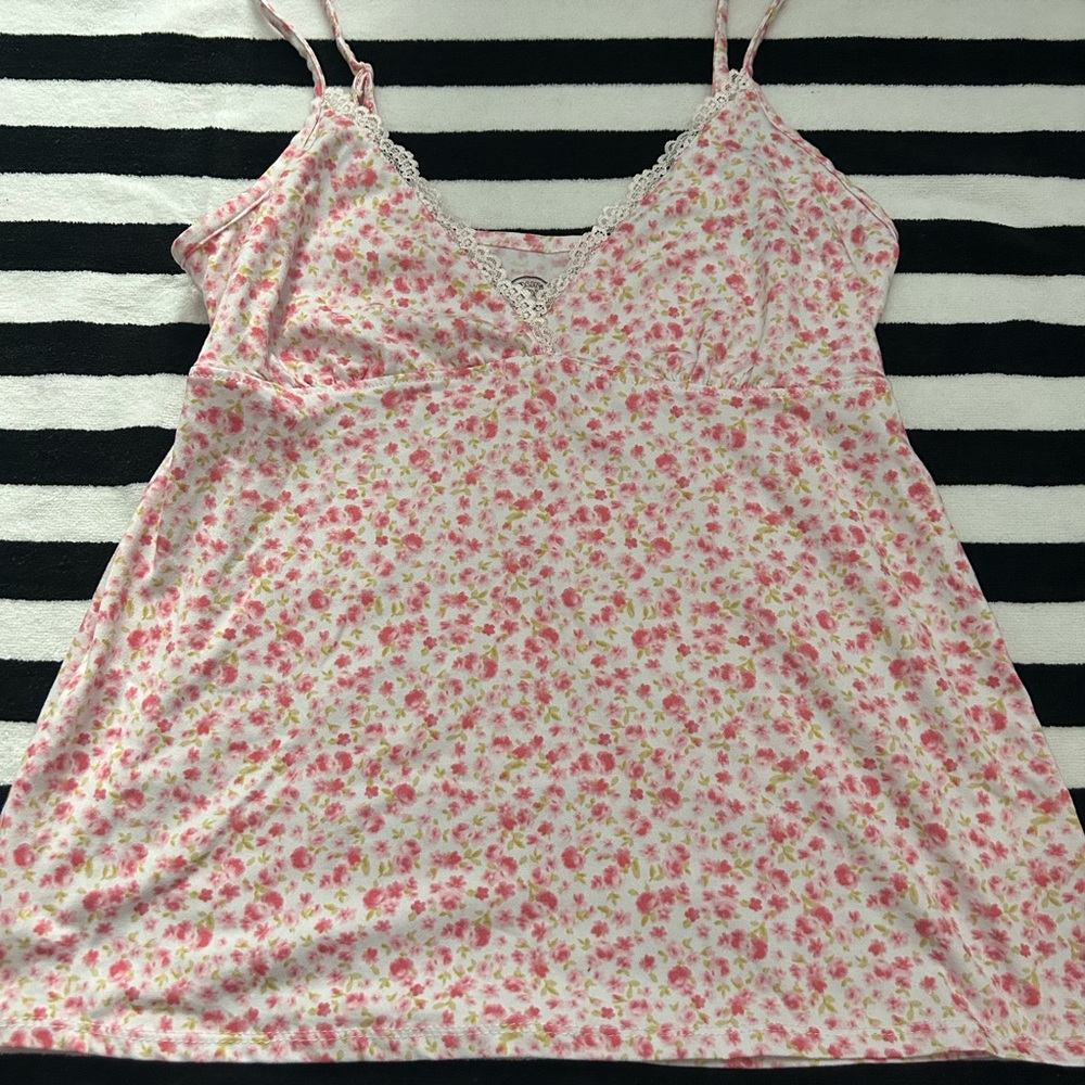 Laura Ashley Pink and White Floral Top